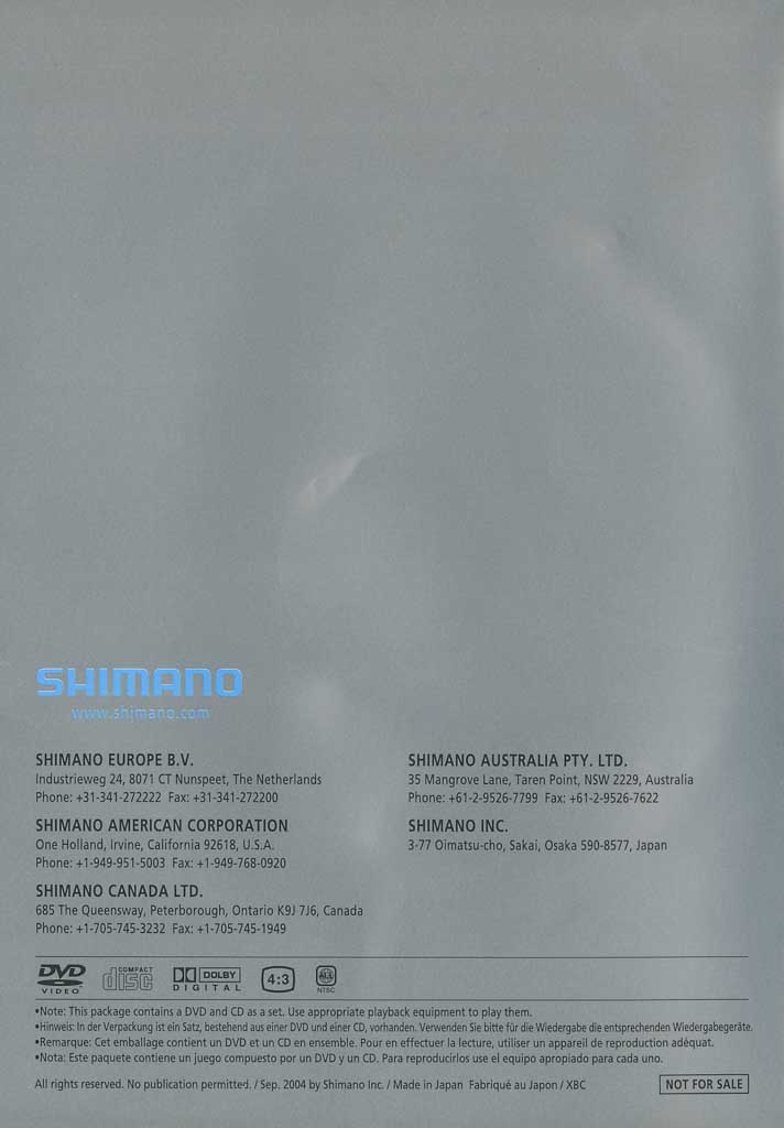 Shimano 2005 Promotional, Sales & Technical Guide additional 05