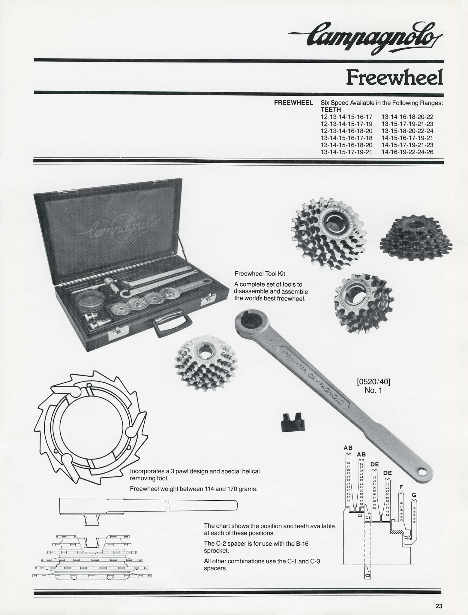 Campagnolo - Bicycle Components 1982 page 23 main image