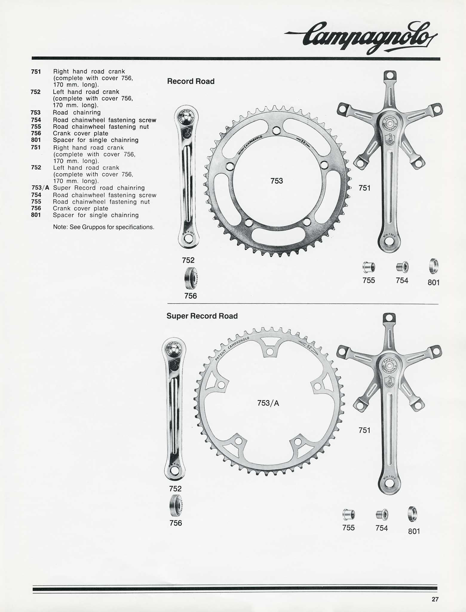 Campagnolo - Bicycle Components 1982 page 27 main image