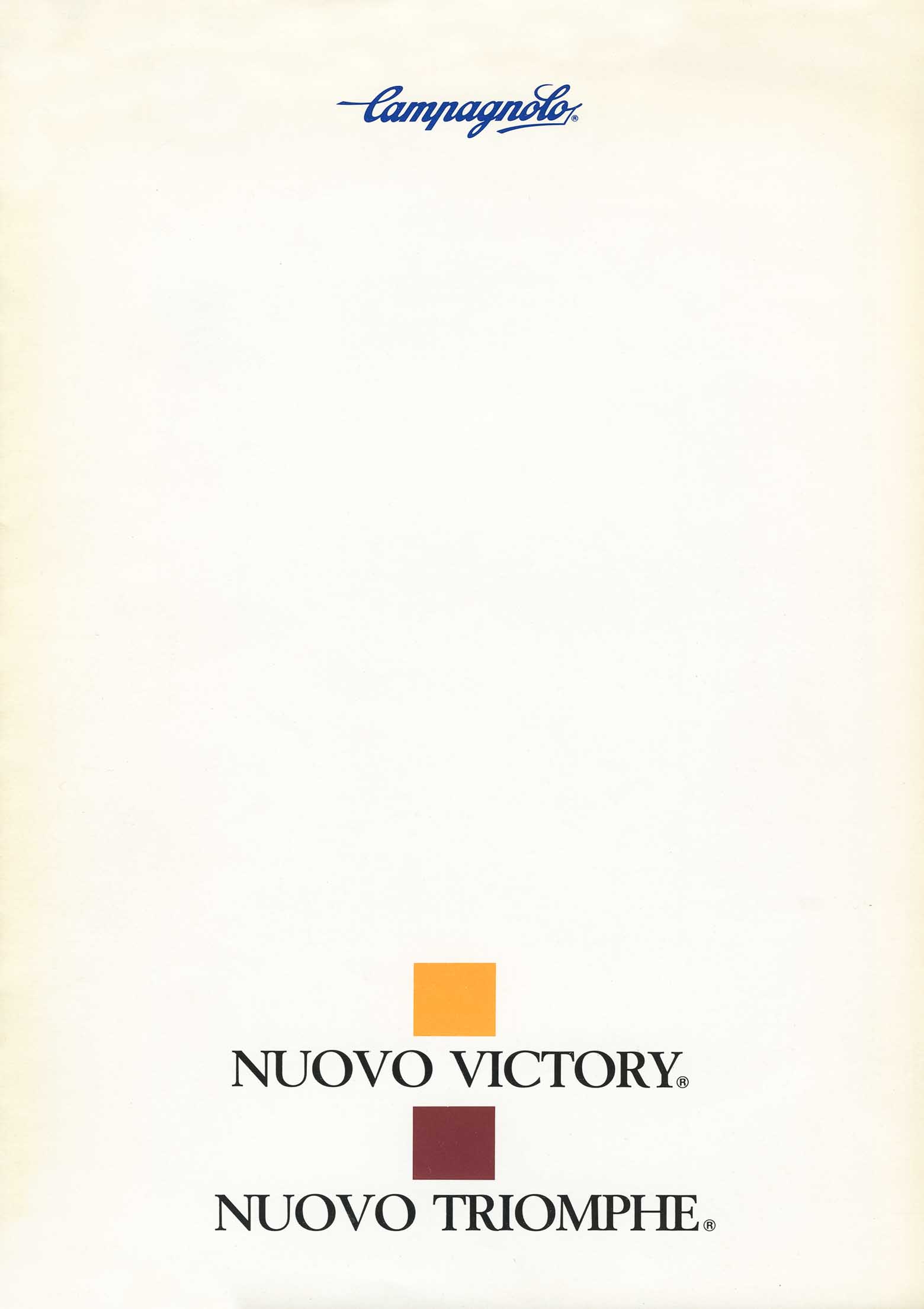 Campagnolo - Nuovo Victory, Nuovo Triomphe Nov 1986 scan 01 main image