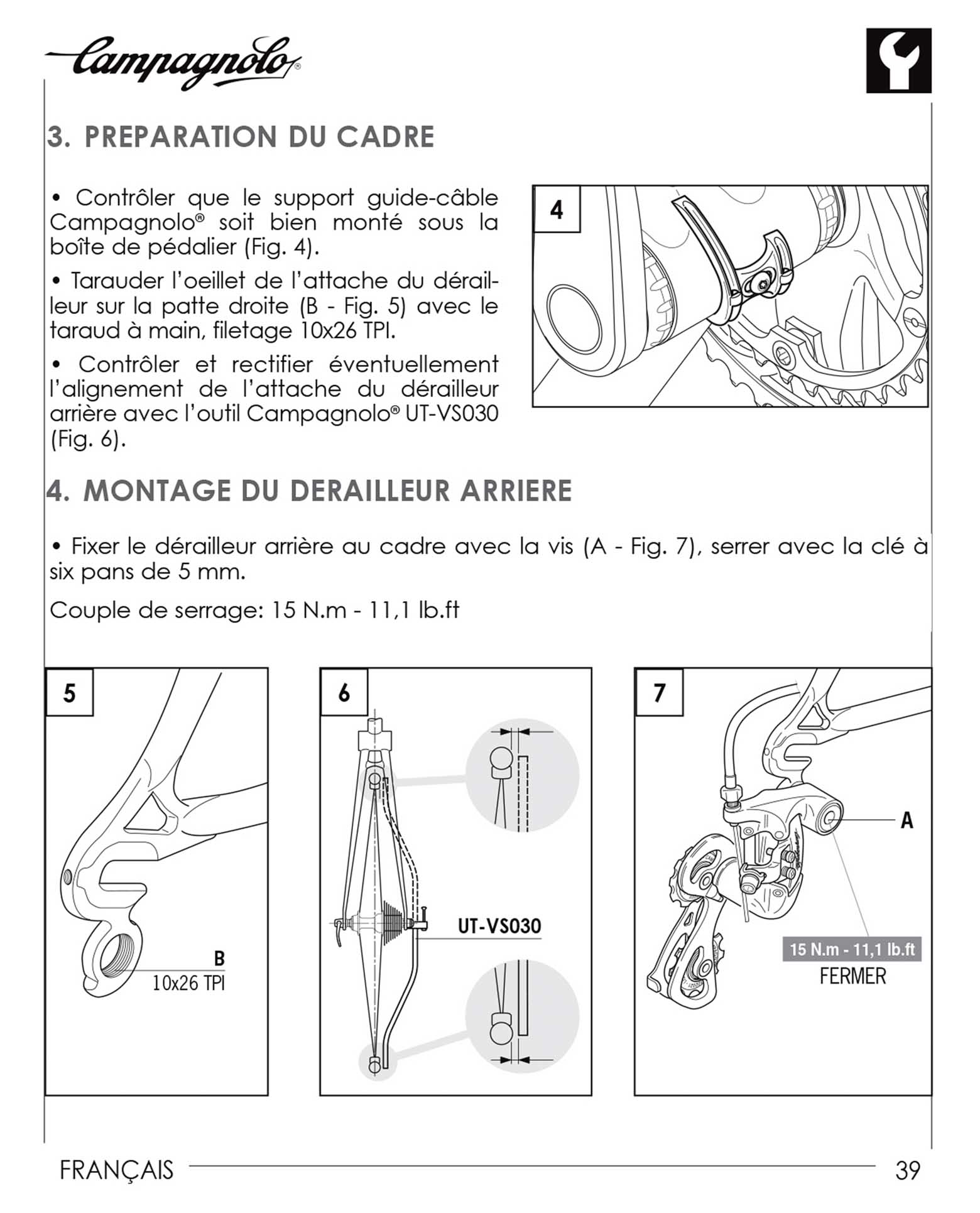 Campagnolo instructions - 7225195 Rear Derailleur ('06/2006') page 039 main image
