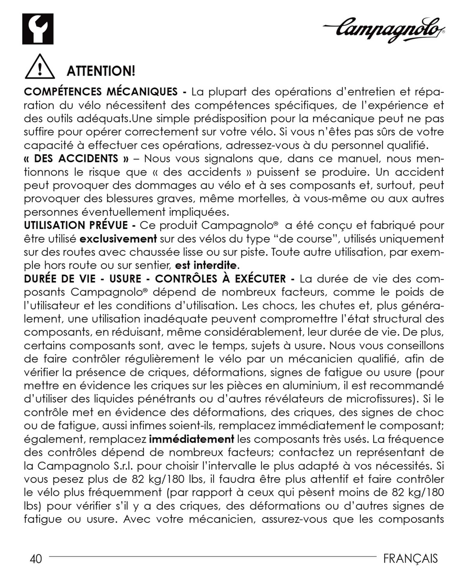 Campagnolo instructions - 7225432 Rear Derailleur ('03/2008') page 040 main image