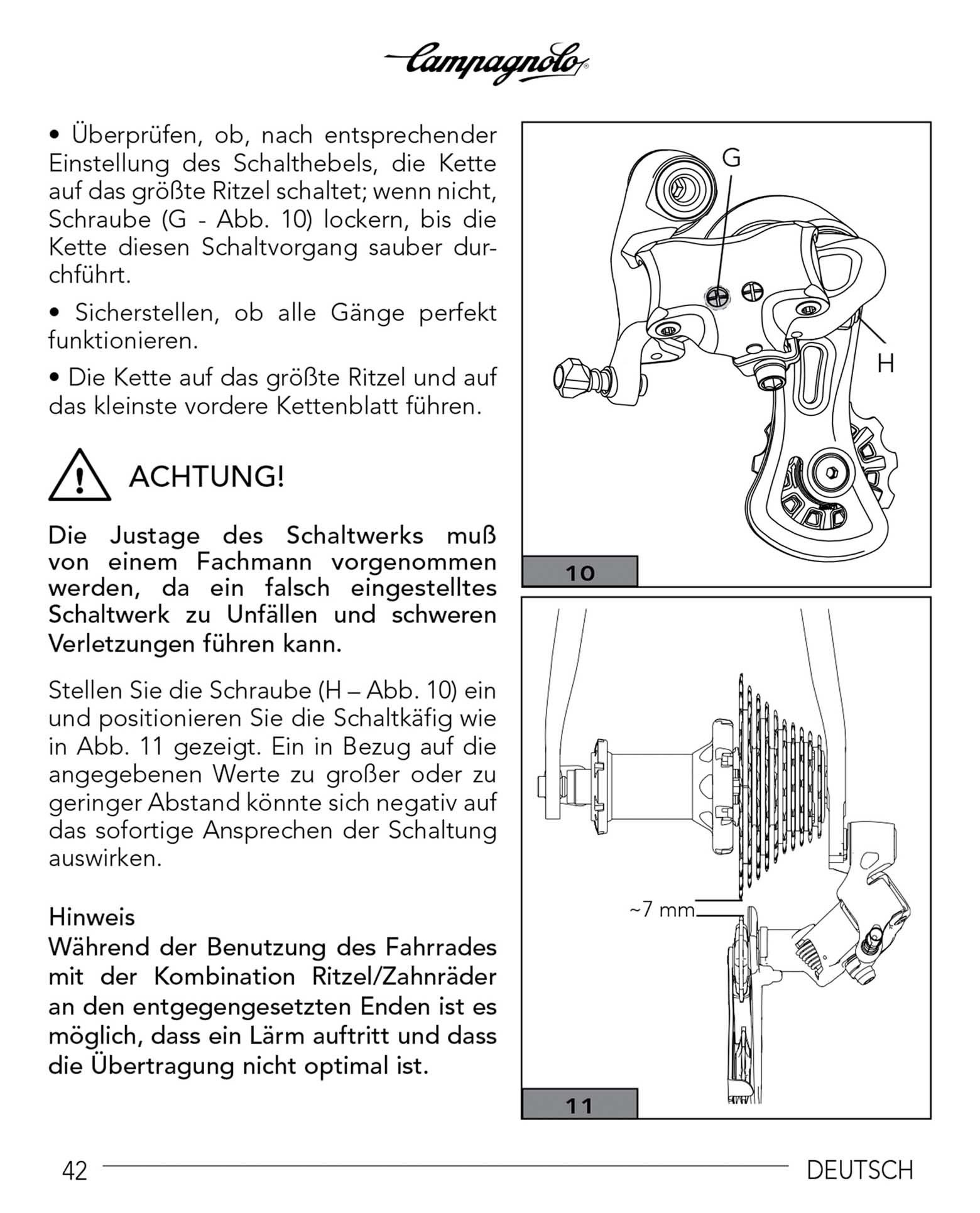 Campagnolo instructions - 7225475 Rear Der Usr Man ('01/2015') page 042 main image