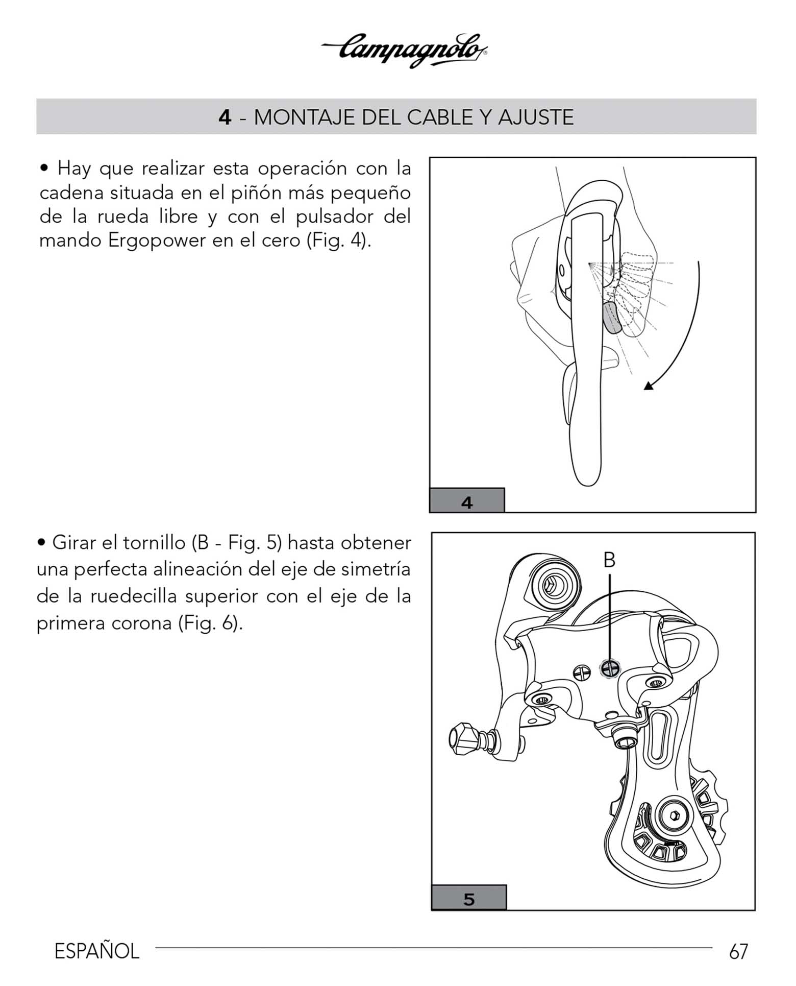 Campagnolo instructions - 7225475 Rear Der Usr Man ('01/2015') page 067 main image