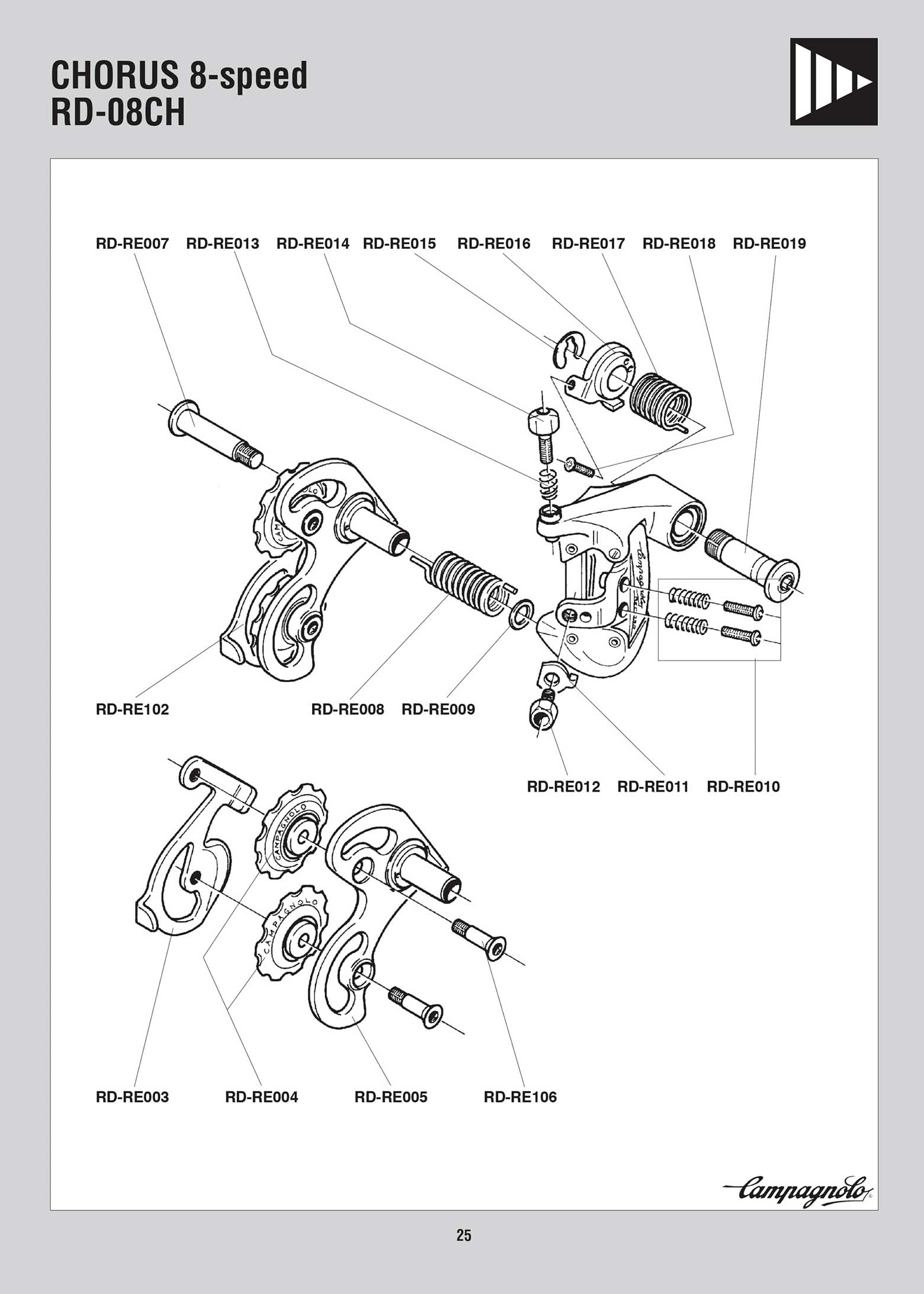 Campagnolo Spare Parts Catalogue - 1997 page 25 main image