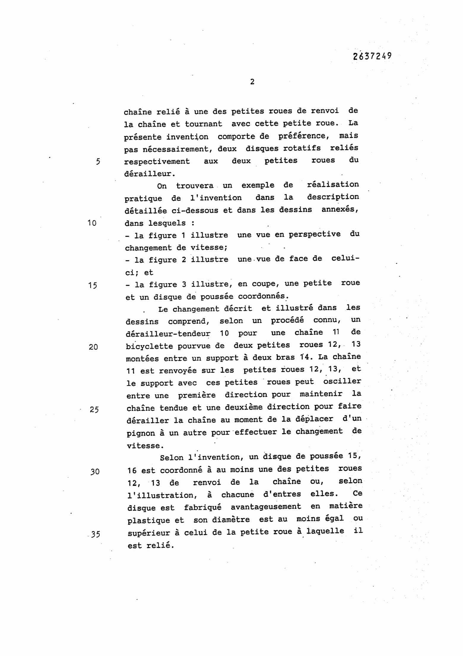 French Patent 2,637,249 - Ofmega Scout scan 3 main image