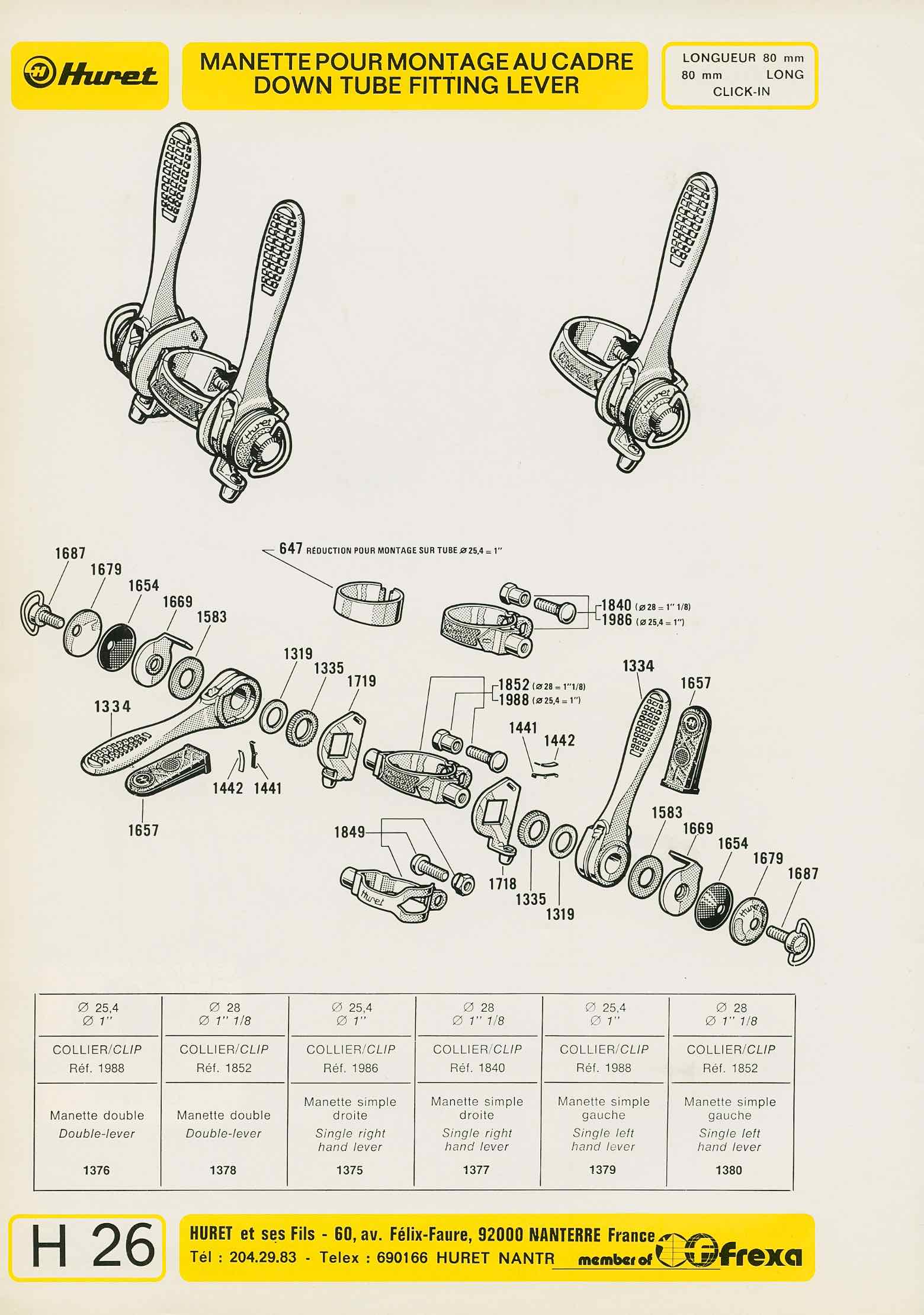 Huret Accessoires Cycles Cyclomoteurs Motos - 1976 page 26 main image