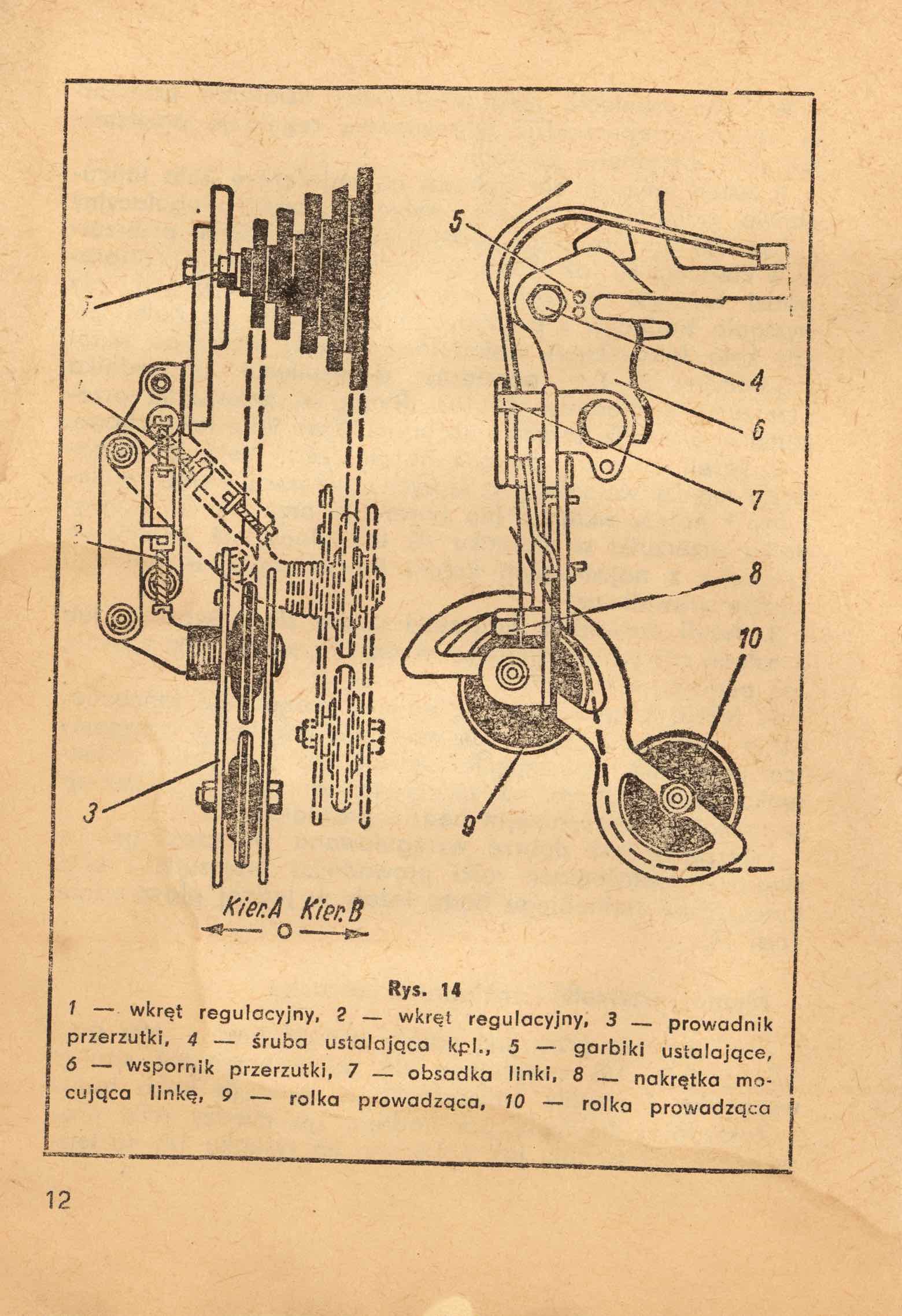 Romet - Instrukcja Obslugi Rowerow 1976 page 12 main image