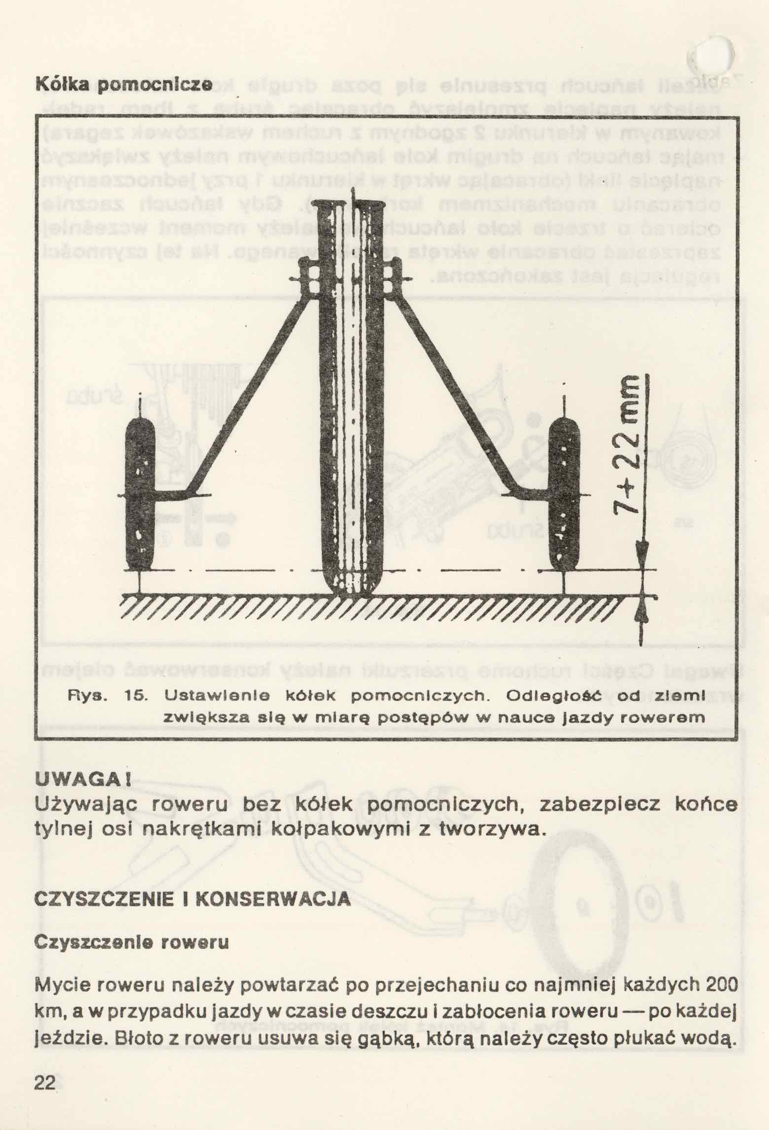 Romet - Instrukcja Obslugi Rowerow 1989? page 22 main image