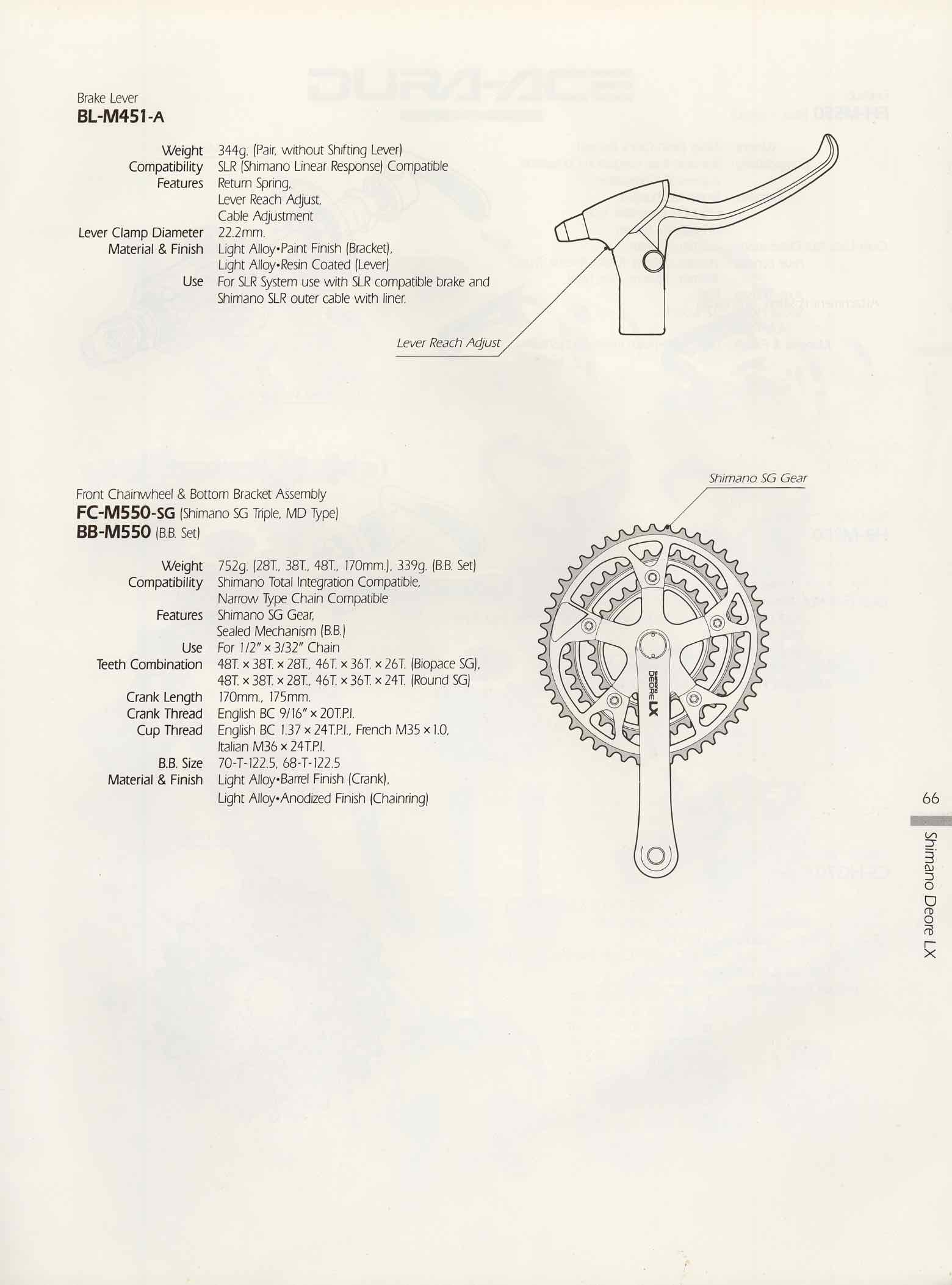 Shimano Bicycle System Component - 91 Page 66 main image