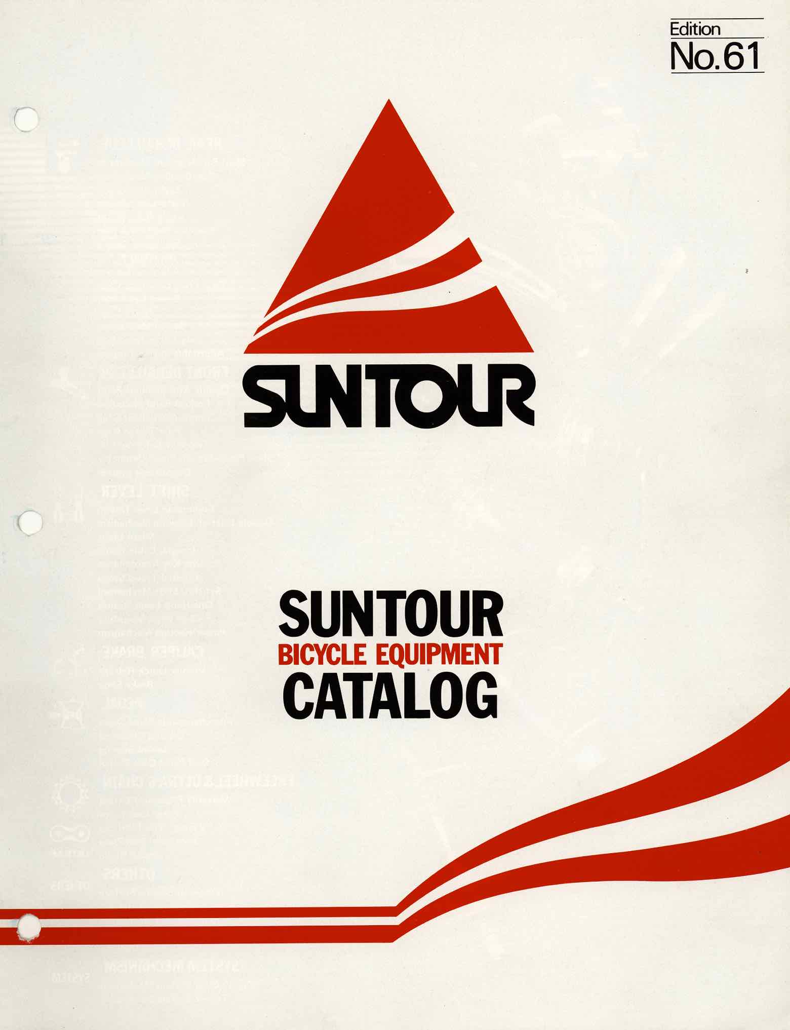 SunTour Bicycle Equipment Catalog No 61 - Front cover main image