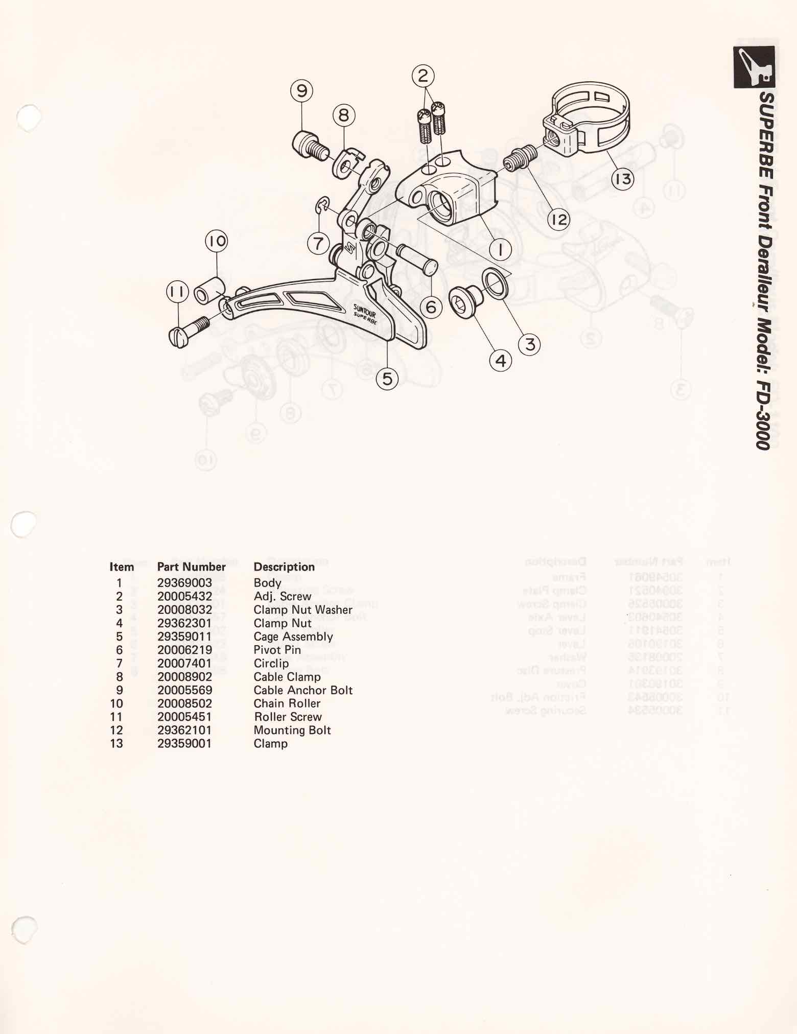 SunTour Small Parts Catalog - 1983? scan 28 main image