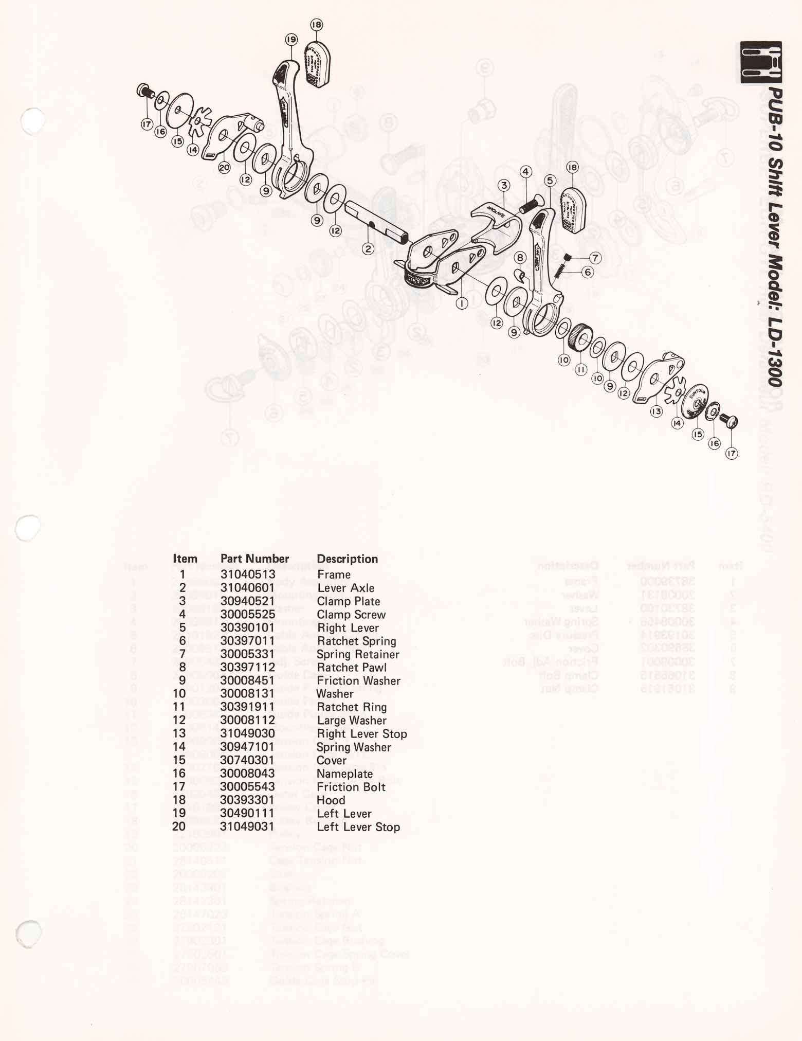 SunTour Small Parts Catalog - 1983? scan 32 main image