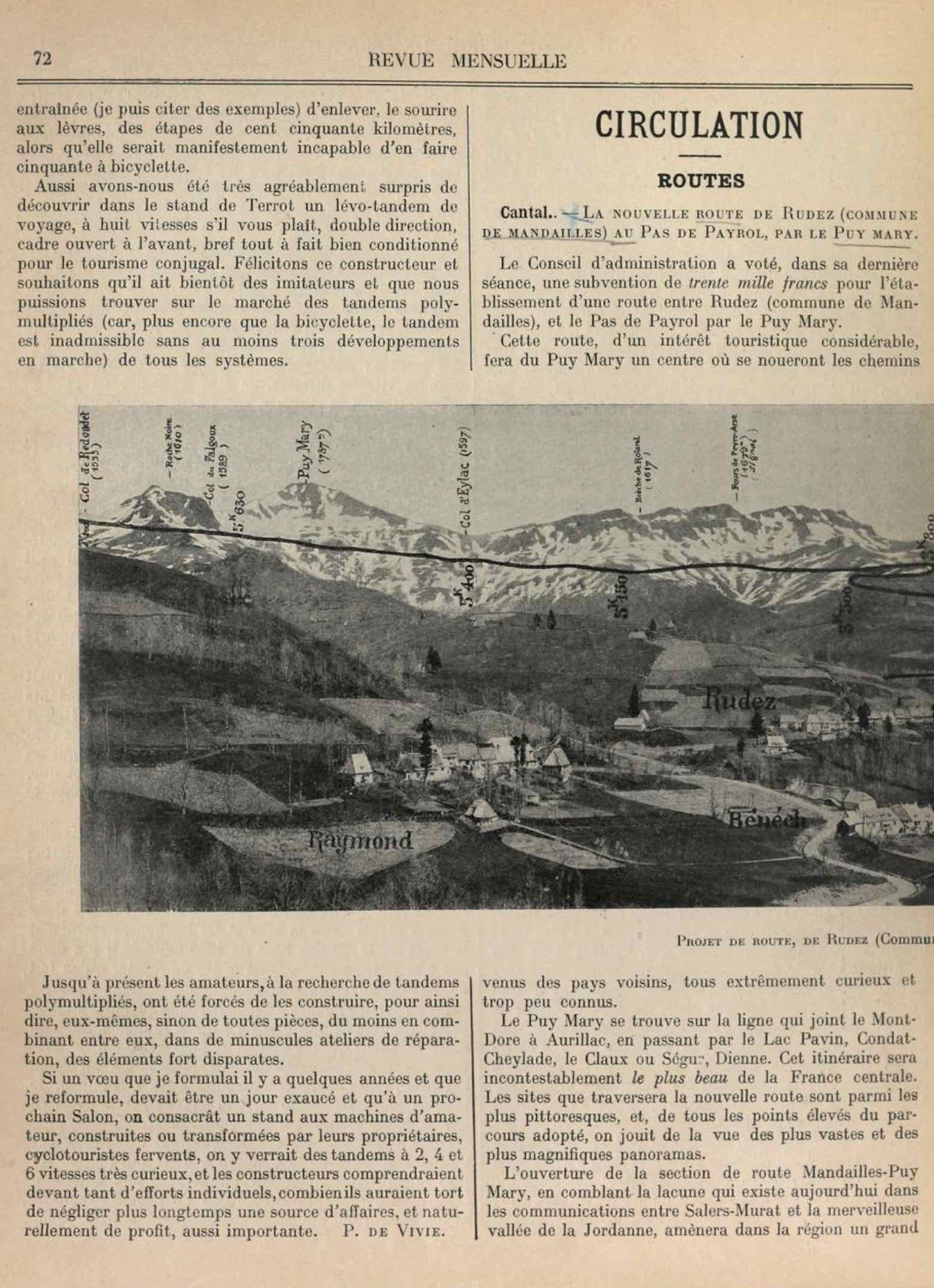 T.C.F. Revue Mensuelle February 1909 - La Bicyclette au Salon (part II) scan 3 main image