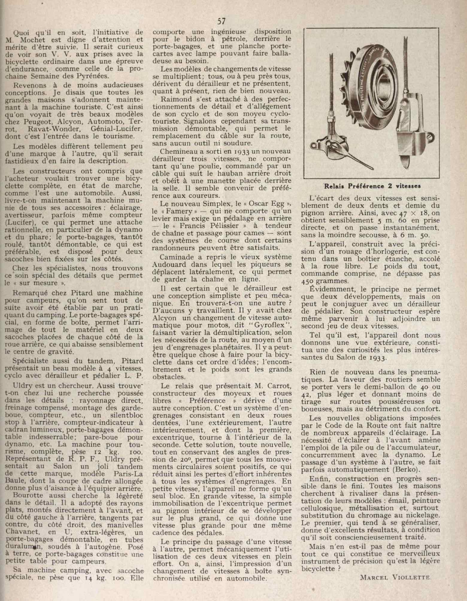 T.C.F. Revue Mensuelle February 1934 - Chronique cyclotouristique scan 2 main image