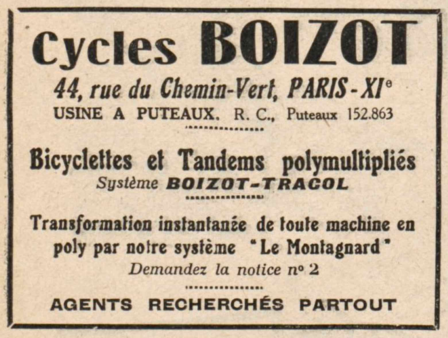 T.C.F. Revue Mensuelle January 1925 - Boizot advert main image