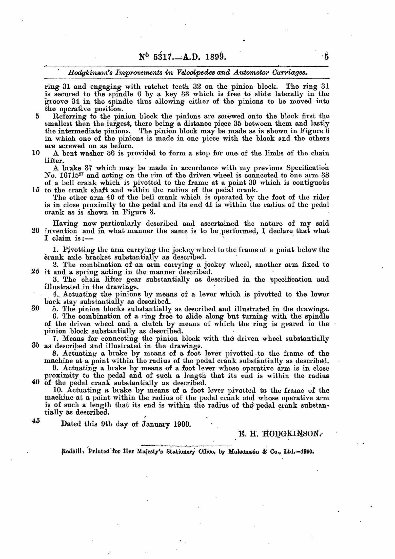 UK Patent 1899 5,317 - Gradient scan 5 main image