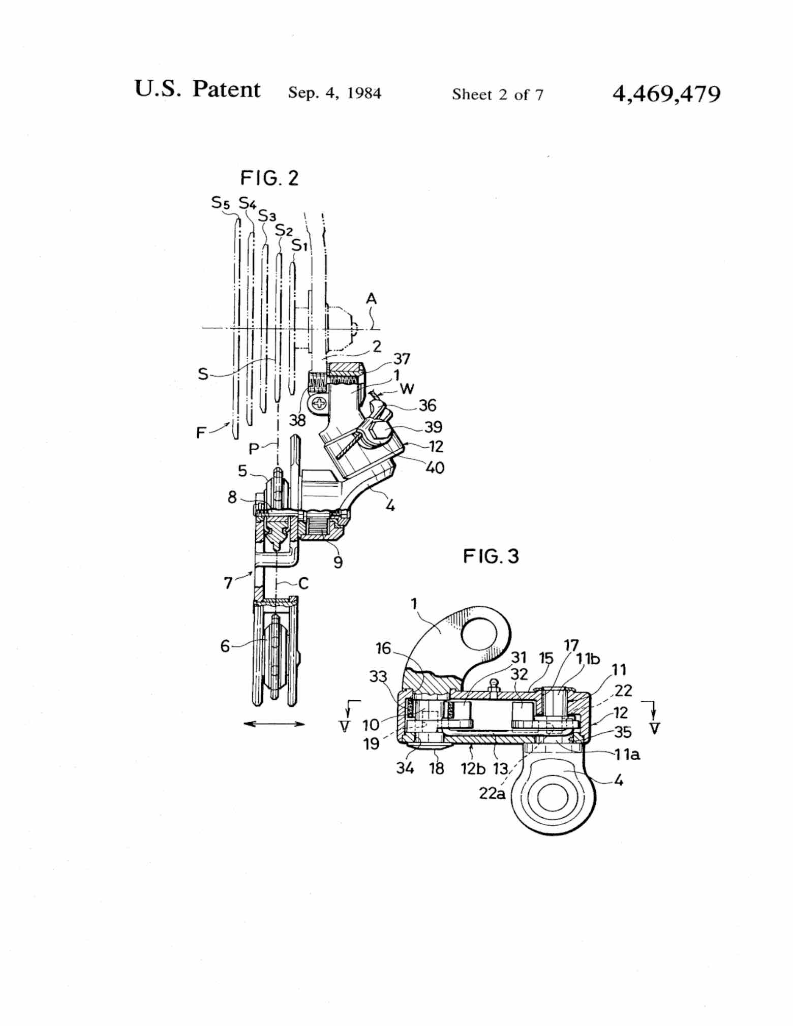US Patent 4,469,479 - SunTour Superbe Tech scan 7 main image