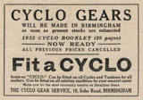 Cycling 1931-10-16 - Cyclo advert thumbnail