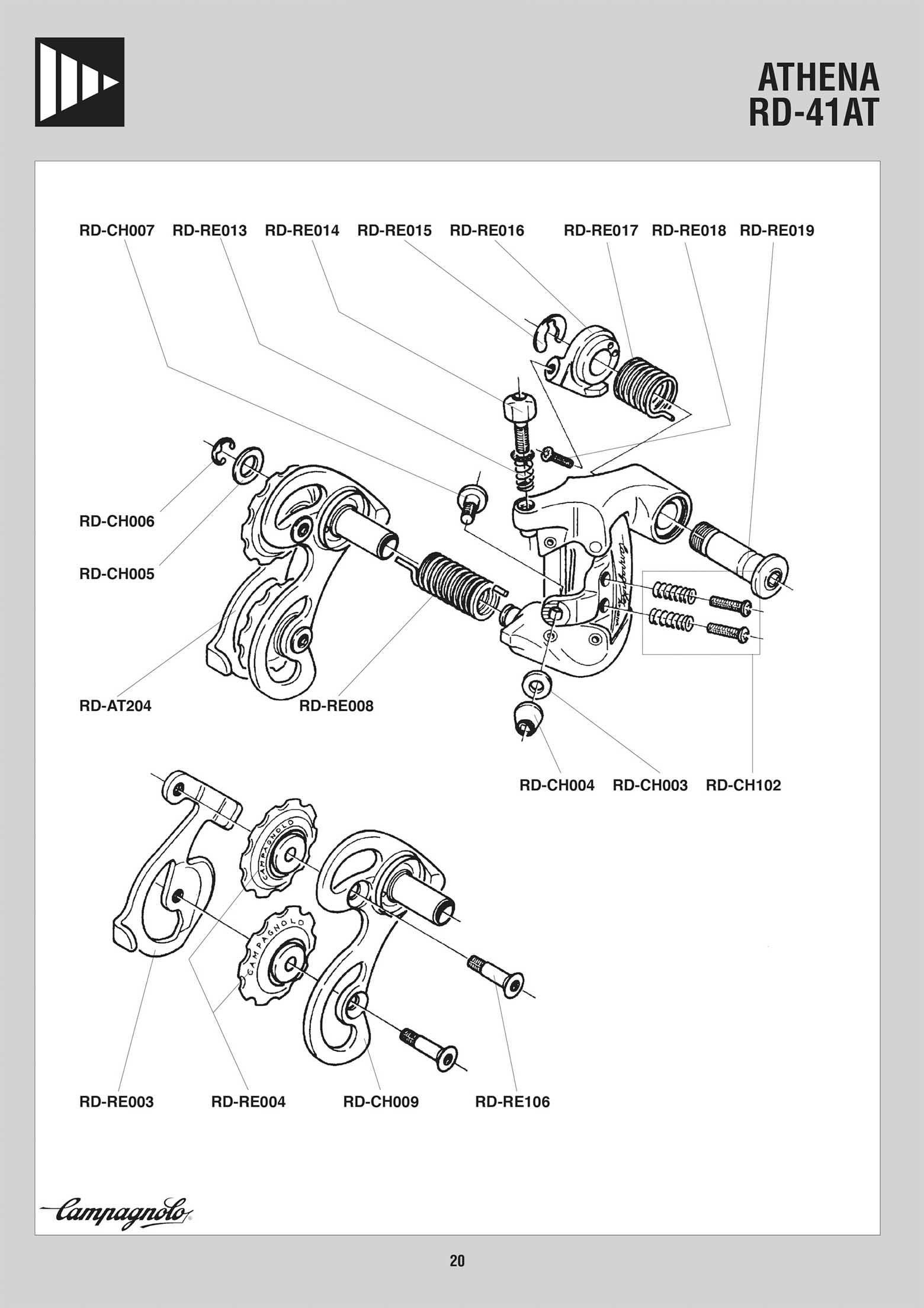Campagnolo Spare Parts Catalogue - 1996 page 20 main image