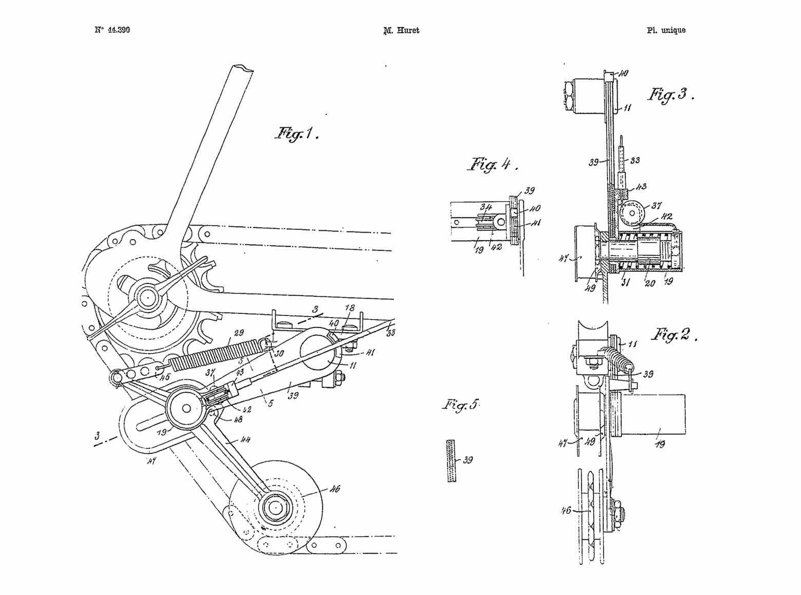 French Patent 729,910 addition 44,390 - Huret scan 3 main image