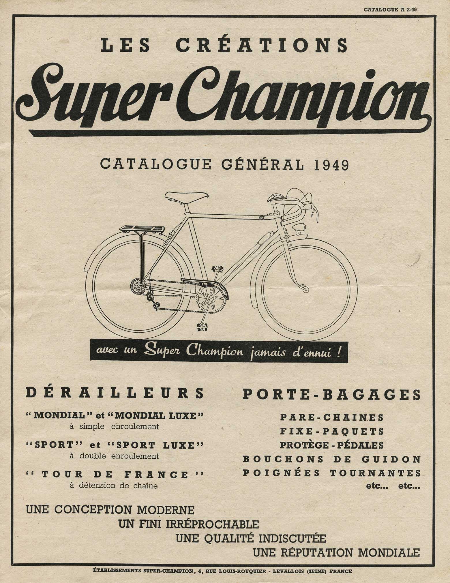 Les Creations Super Champion - Catalogue General 1949 scan 1 main image