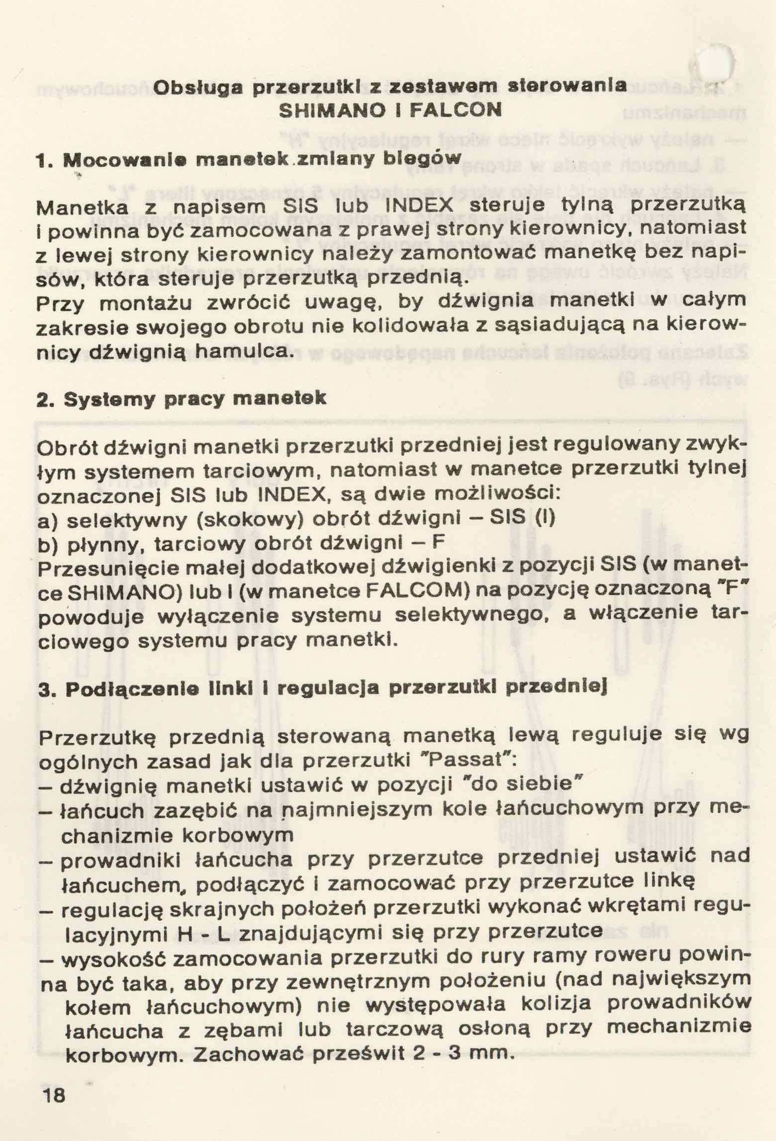 Romet - Instrukcja Obslugi Rowerow 1989? page 18 main image