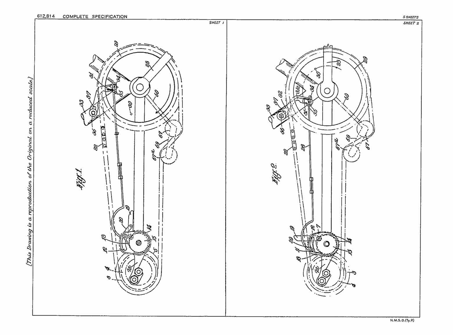 UK Patent 612,814 - Overhill Two-speed scan 9 main image