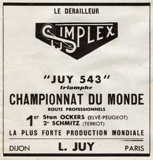 Le Miroir des Sports August 1955 Simplex advert thumbnail