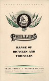 Phillips Range of Bicycles & Tricycles - 1953 scan 1 thumbnail