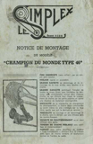 Simplex Champion du Monde Type 46 - Notice de Montage scan 1 thumbnail