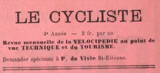 T.C.F. Revue Mensuelle January 1891 - Le Cycliste advert thumbnail