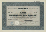 Wissner - share certificate thumbnail