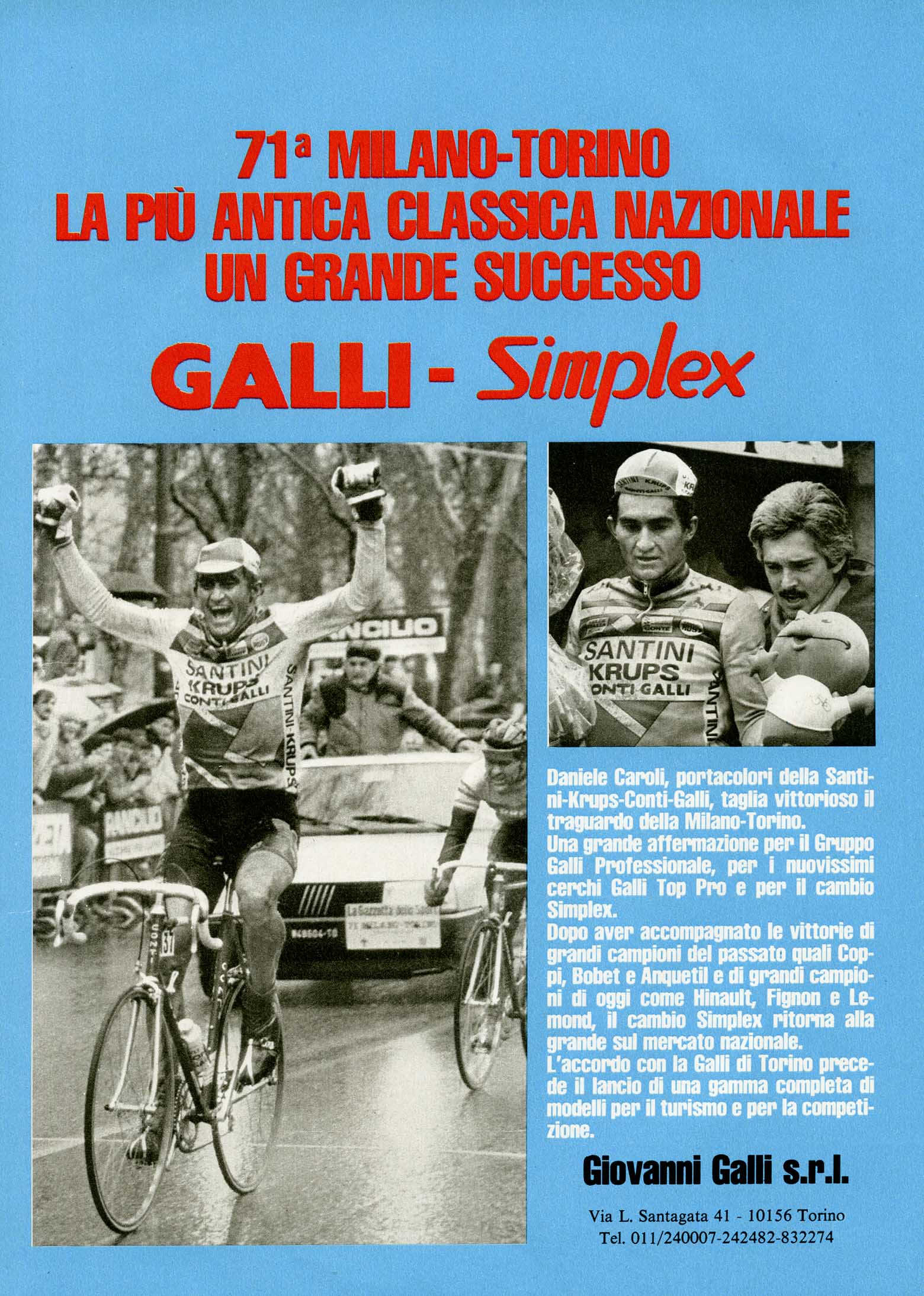 BiciSport 1985-04 Galli advert main image