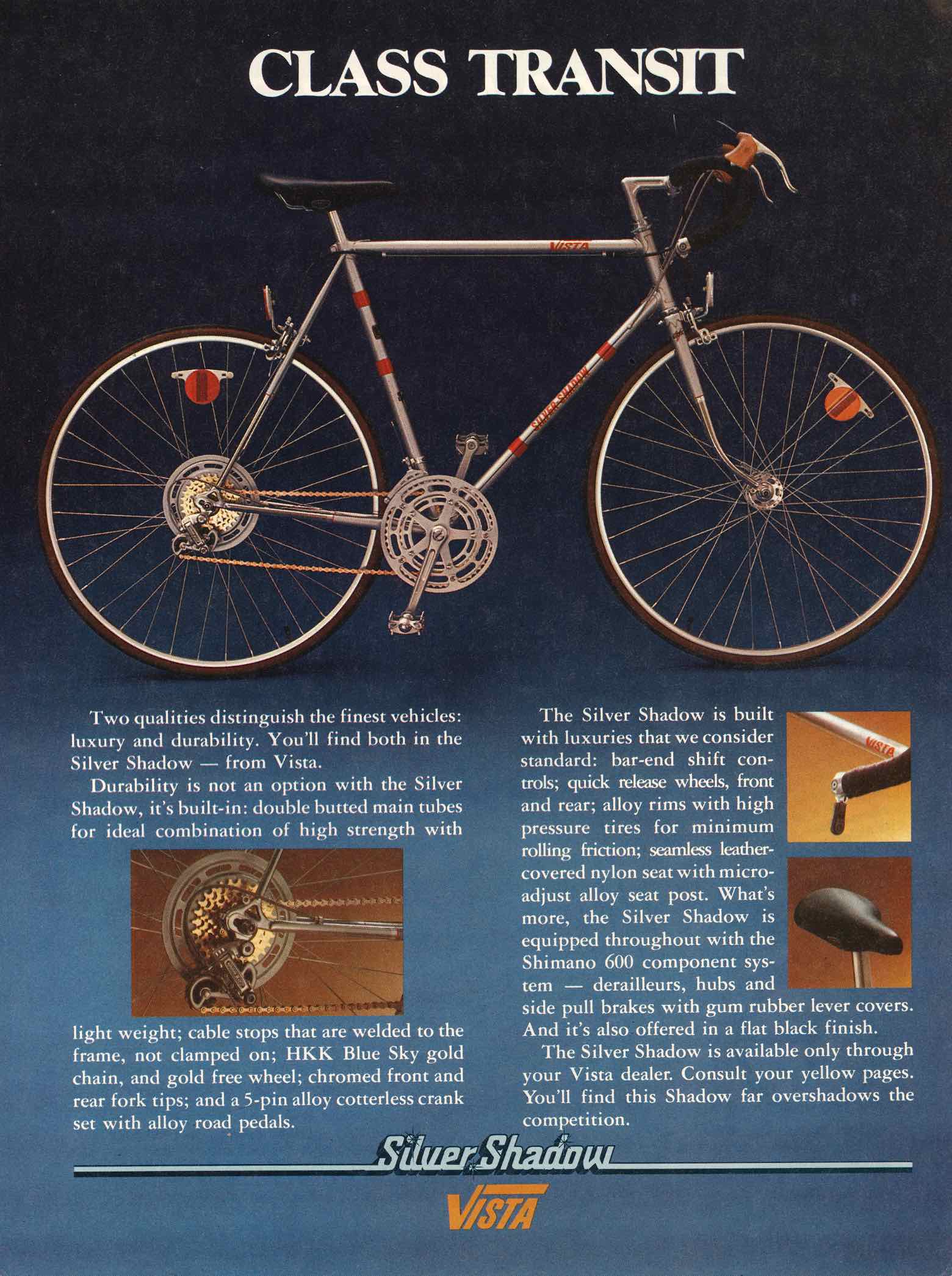 Bicycling 1978 - Vista advert main image