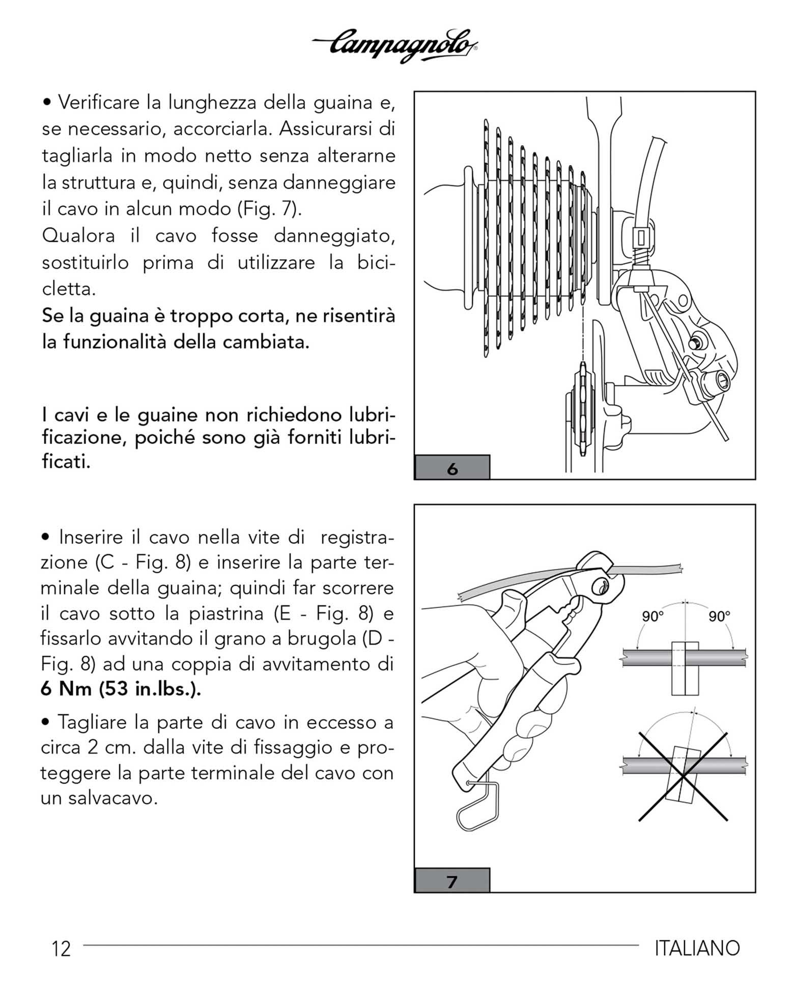 Campagnolo instructions - 7225475 Rear Der Usr Man ('01/2015') page 012 main image