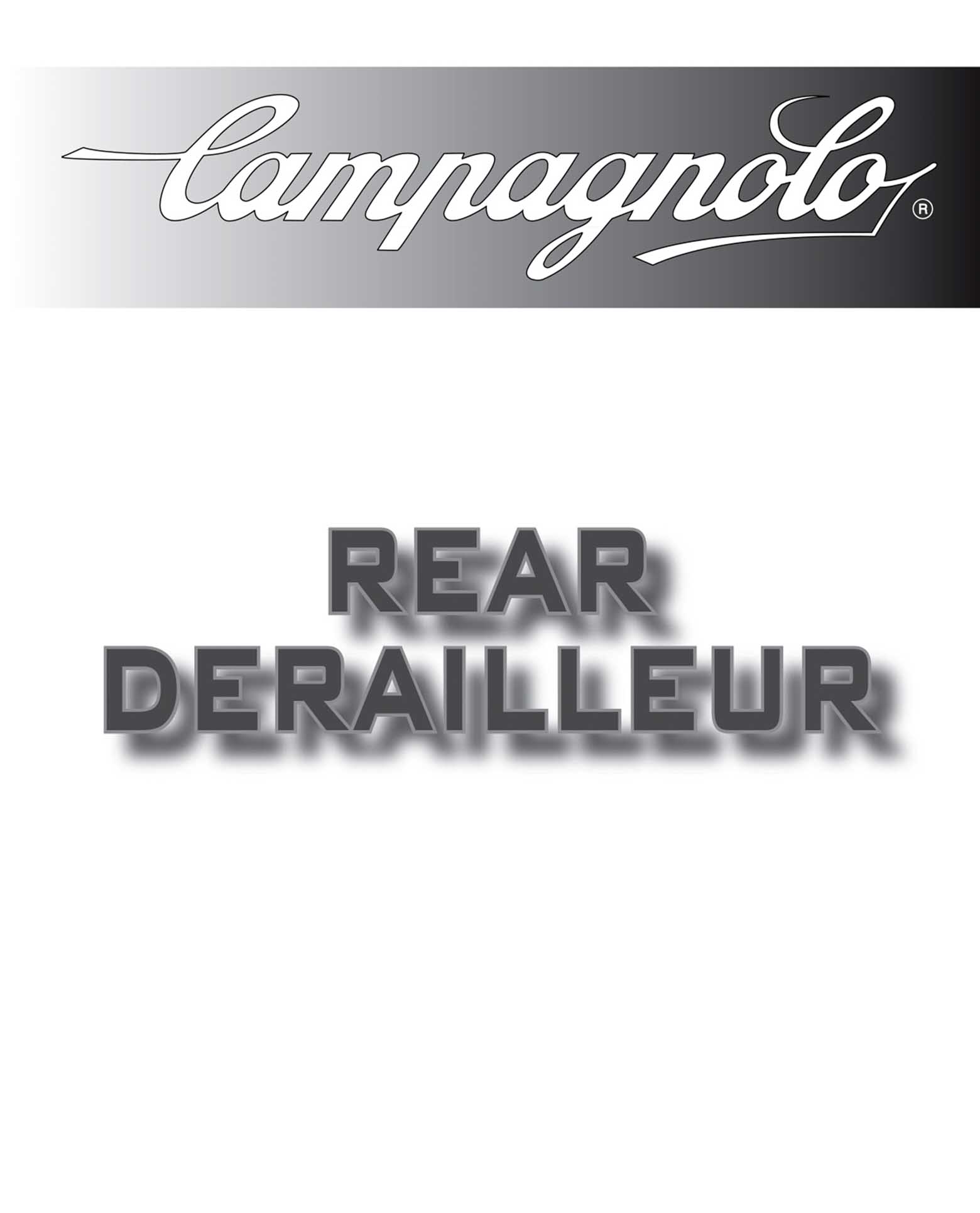 Campagnolo instructions - 7225475 Rear Derailleur ('12/2009') page 001 main image