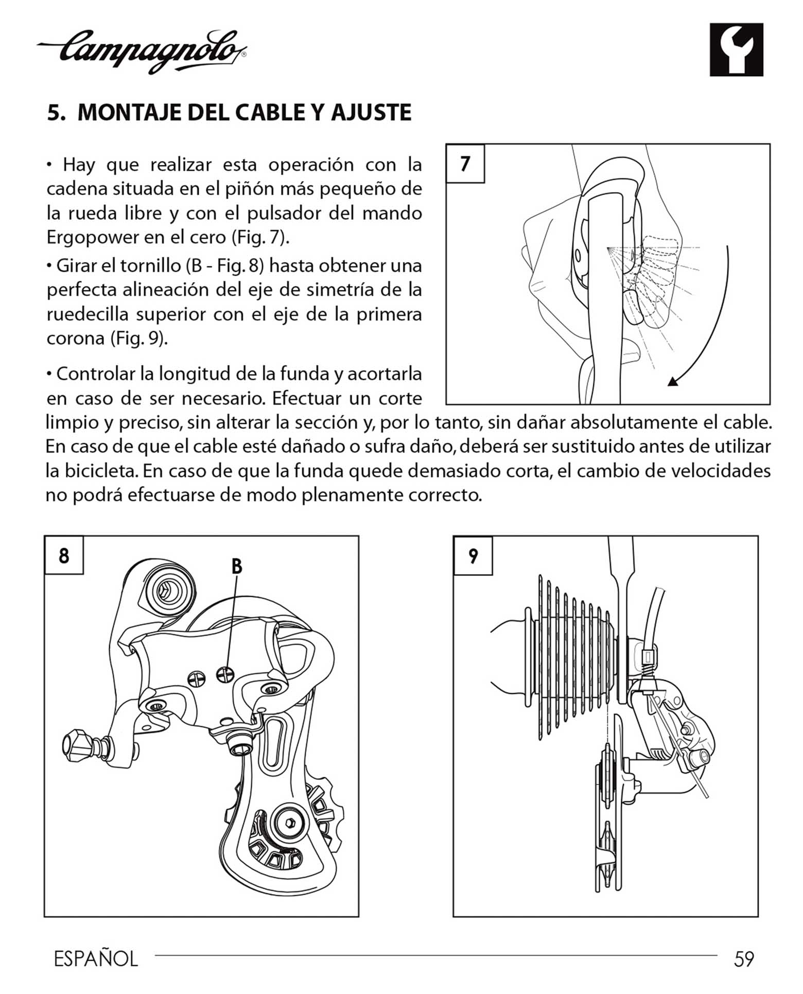Campagnolo instructions - 7225475 Rear Derailleur ('12/2009') page 059 main image