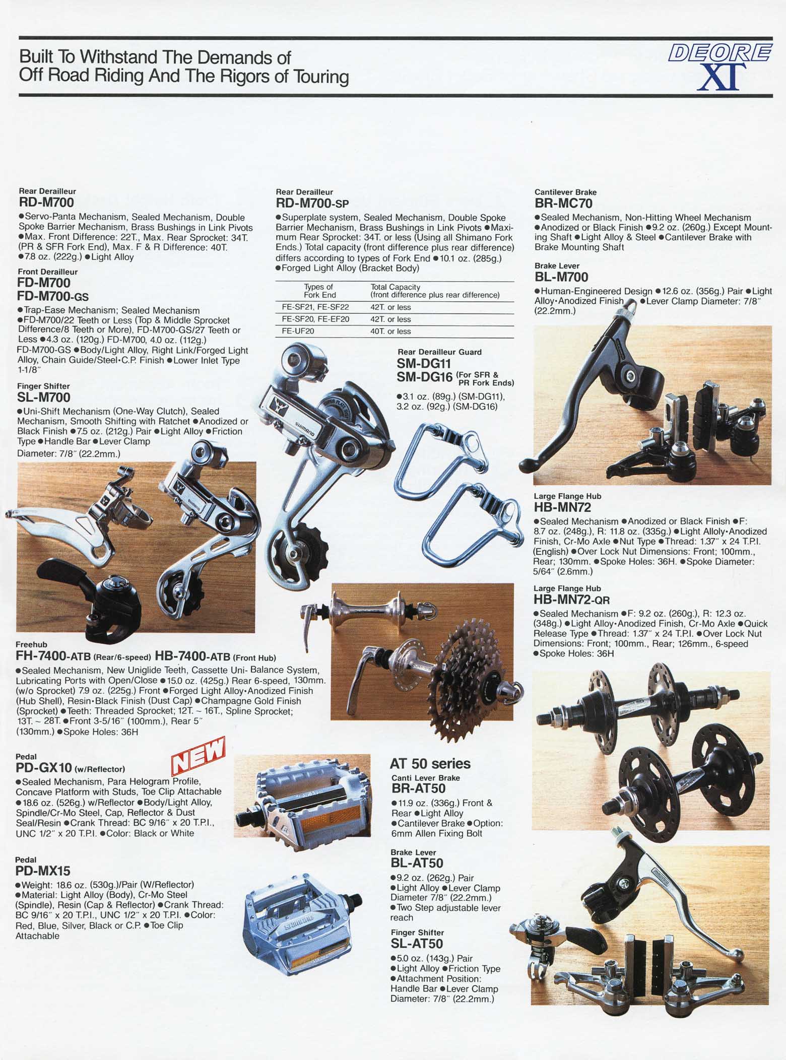 Complete Line of Shimano System Components (January 1986) scan 15 main image