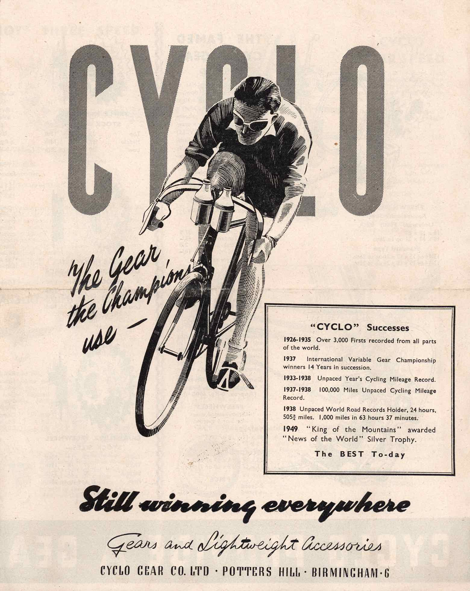 Cyclo Catalogue - 1949 scan 1 main image