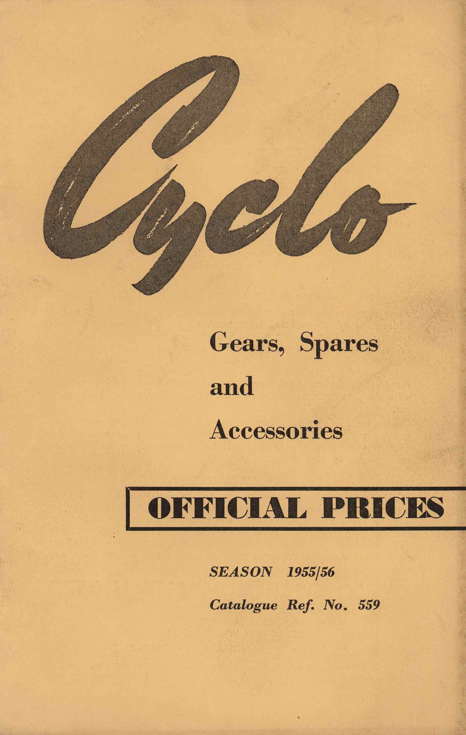 Cyclo Official Prices 559 - front cover main image