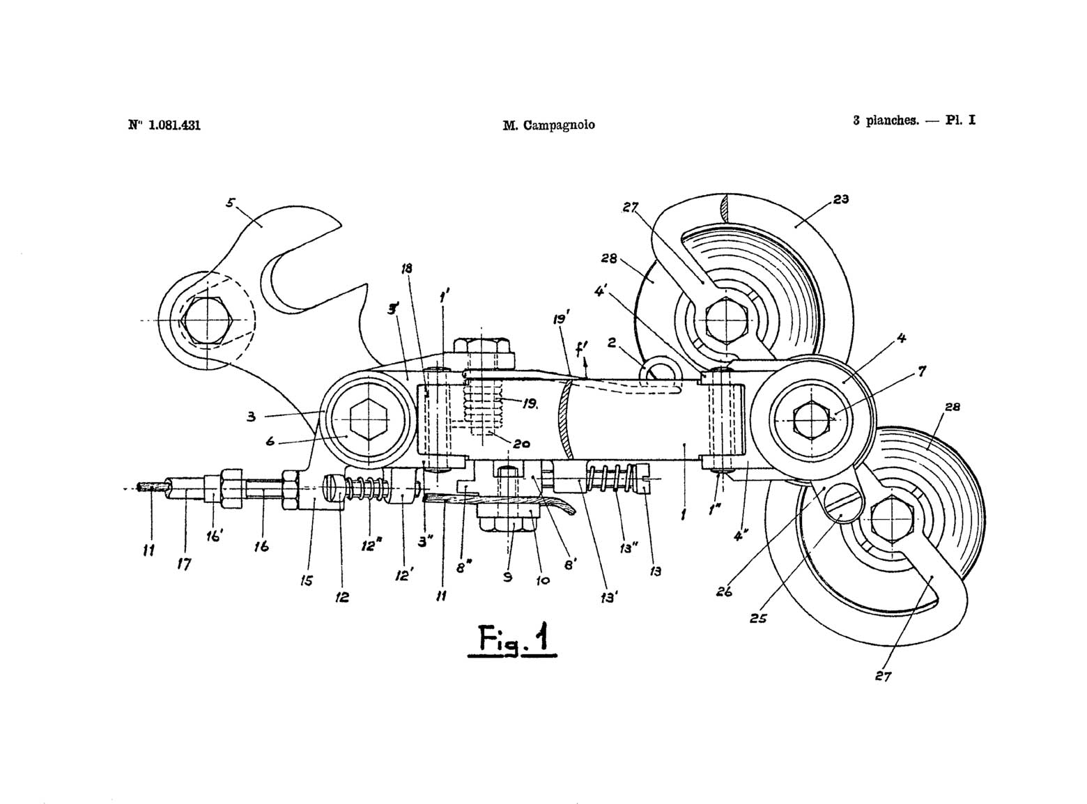 French Patent 1,081,431 - Campagnolo scan 004 main image
