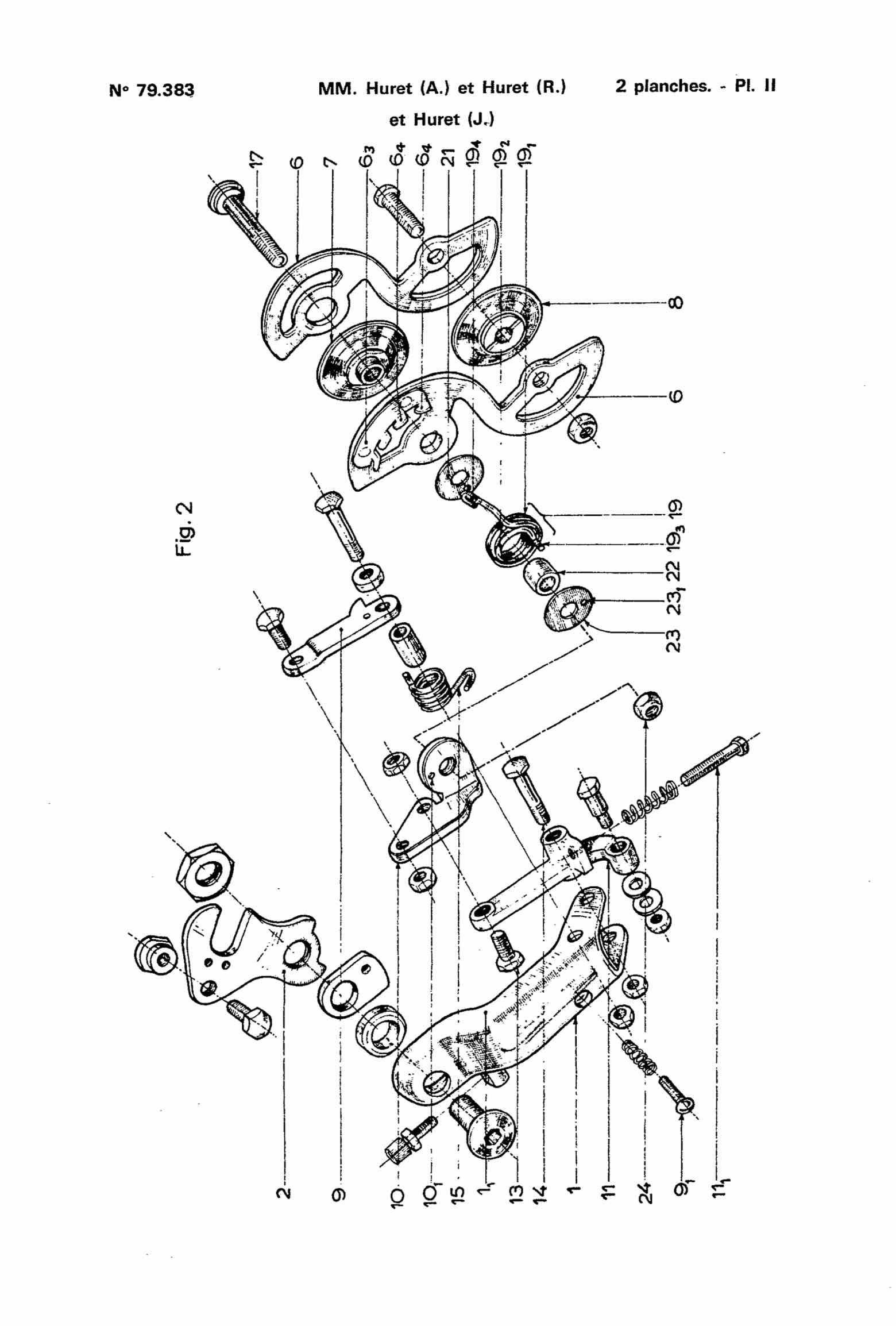 French Patent 1,204,027 addition 79,383 - Huret scan 4 main image