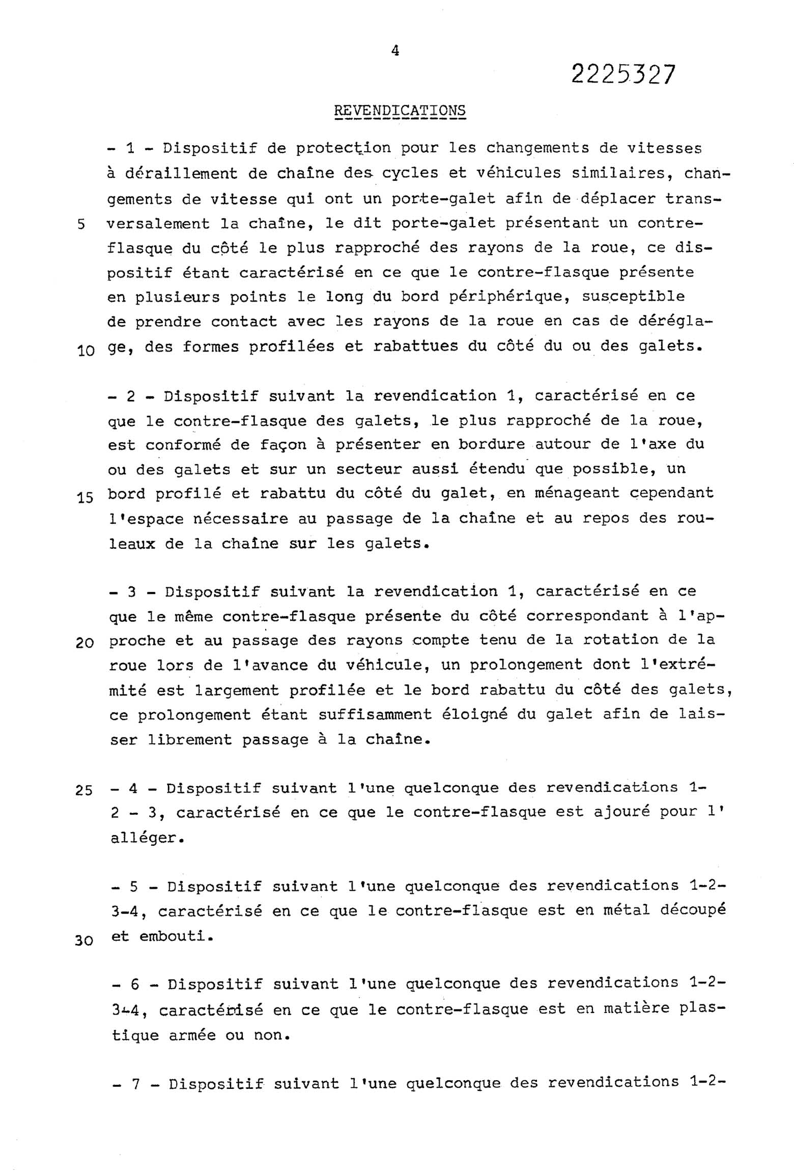 French Patent 2,225,327 - Simplex scan 005 main image