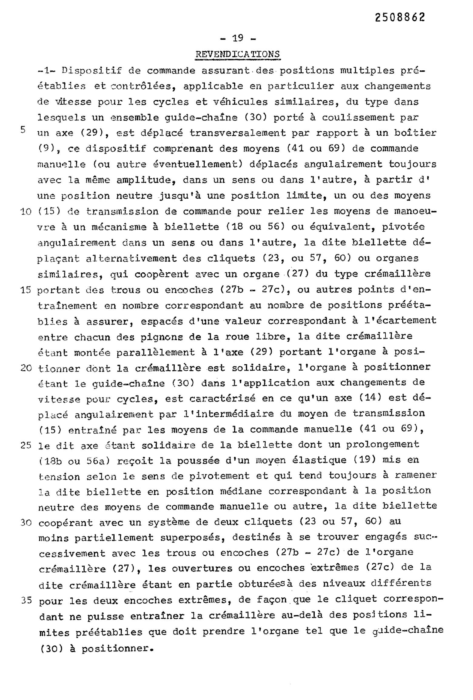 French Patent 2,508,862 - Simplex scan 020 main image