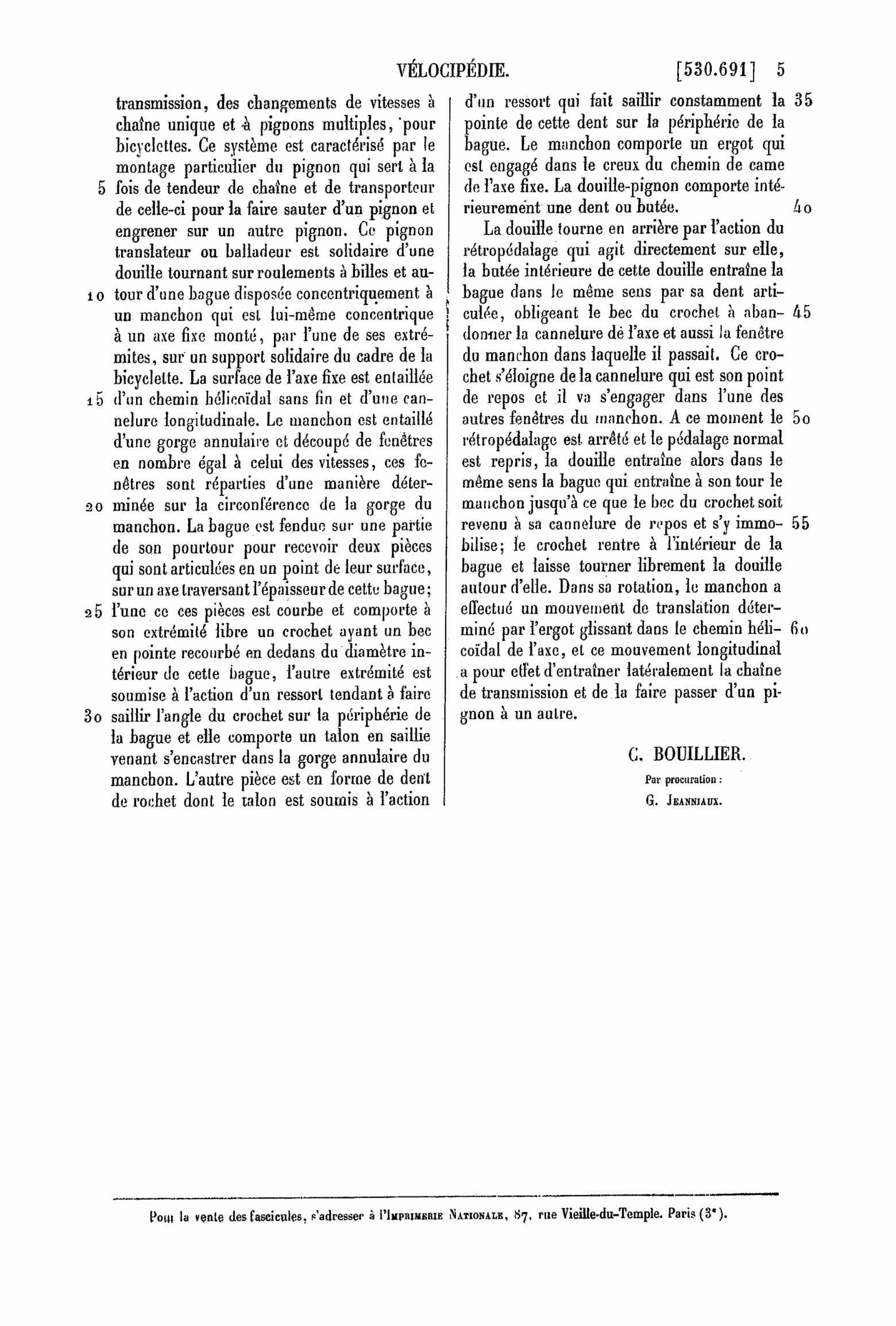French Patent 530,691 - L As scan 5 main image