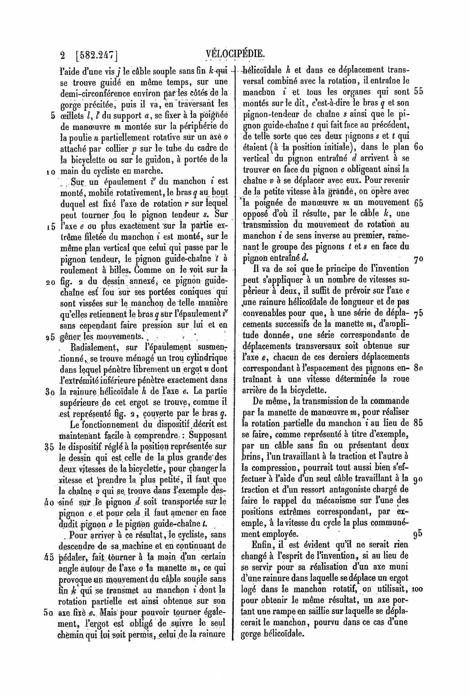 French Patent 582,247 - Le Cyclo scan 2 main image