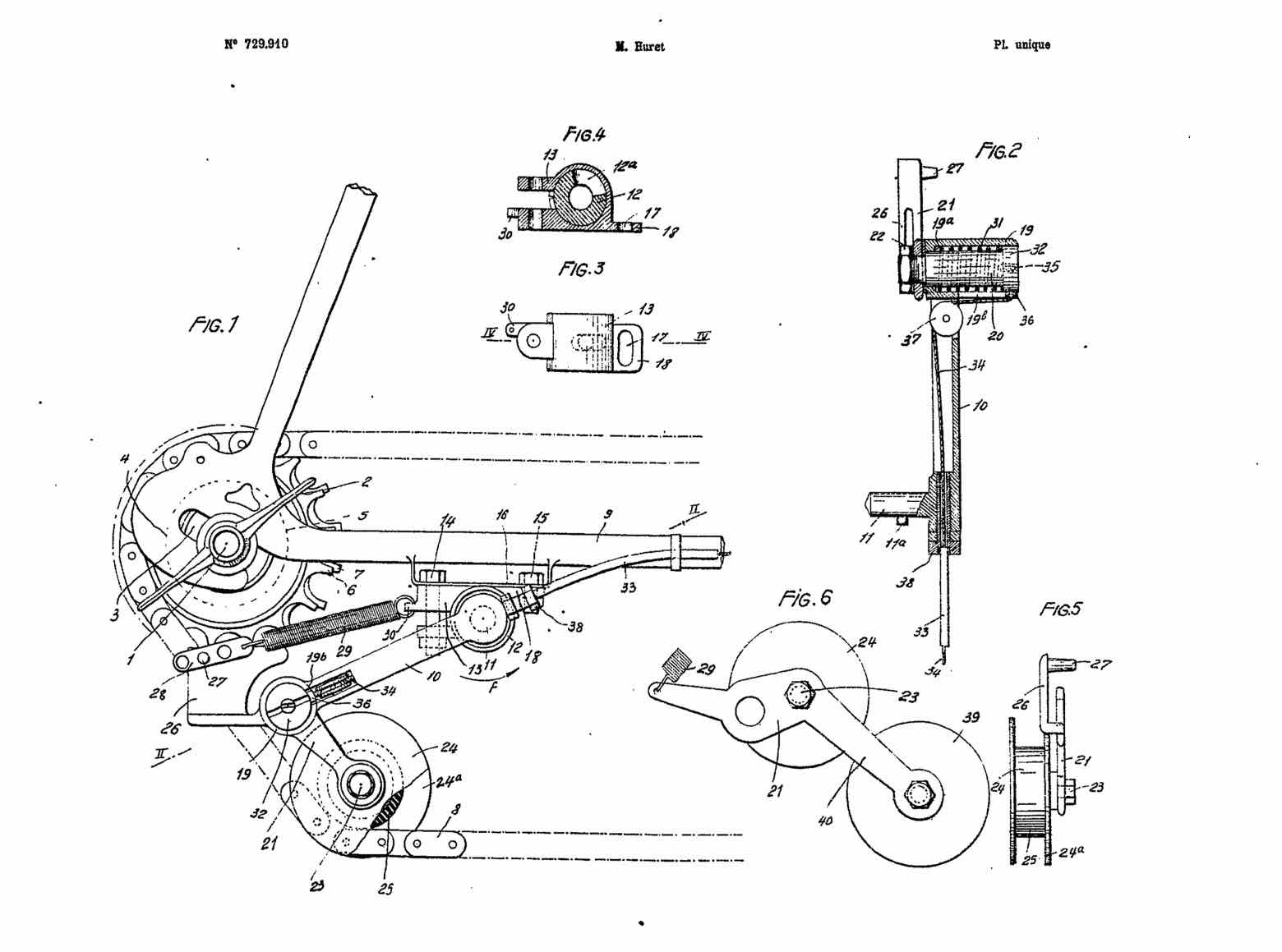 French Patent 729,910 - Huret scan 4 main image