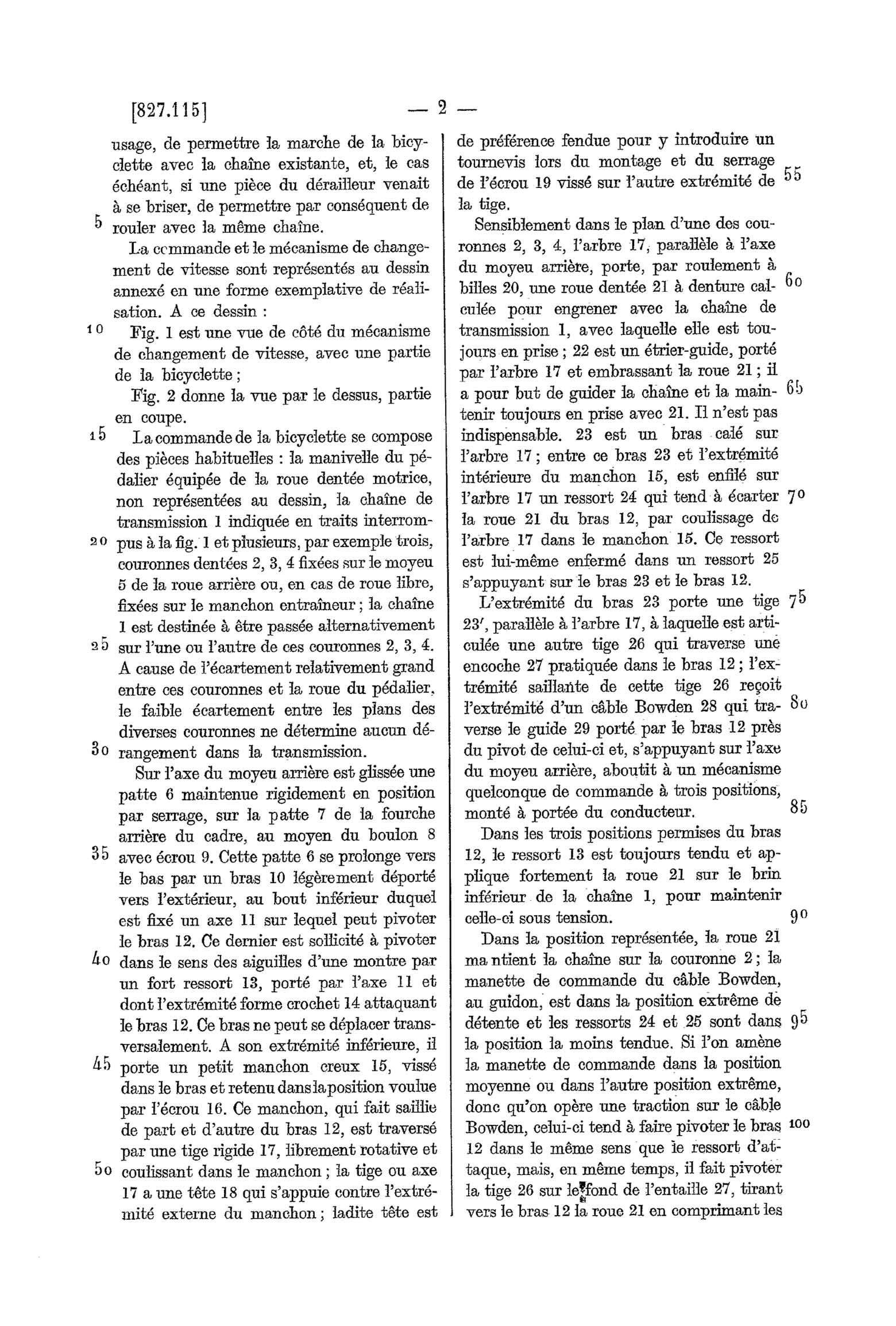 French Patent 827,115 - Flexor scan 2 main image