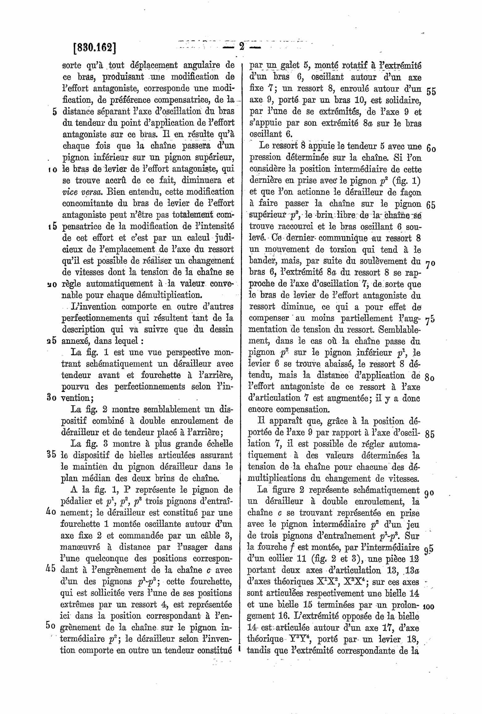 French Patent 830,162 - JIC scan 2 main image